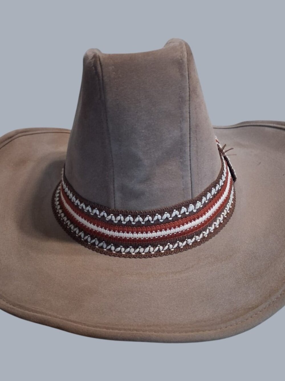Vintage United Hatters Cap & Millinery Cowboy Hat Brown Feather Band Western